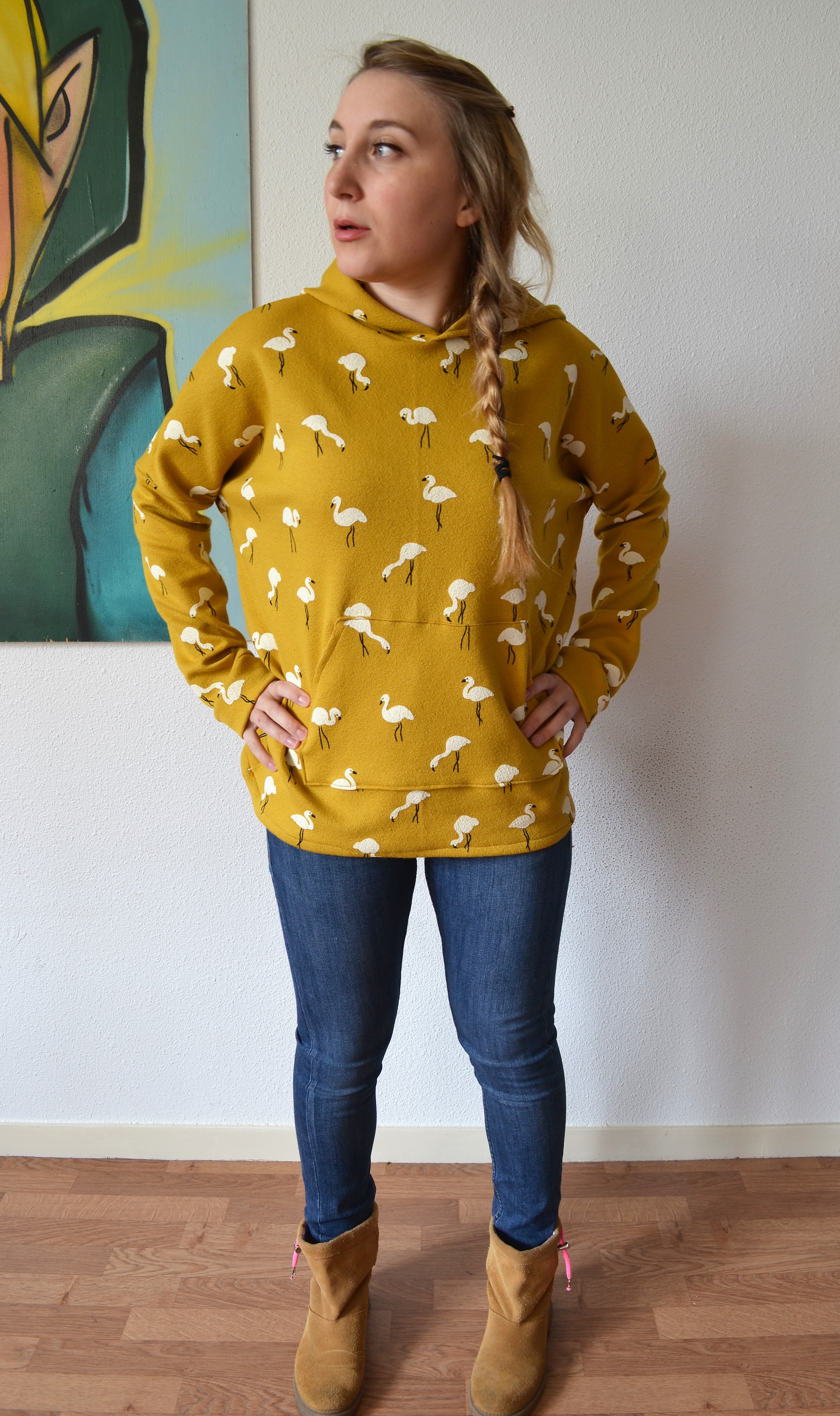 Sweat Kommatia Pattern jaune